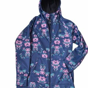 Burton Blue and Pink Floral Hoodie